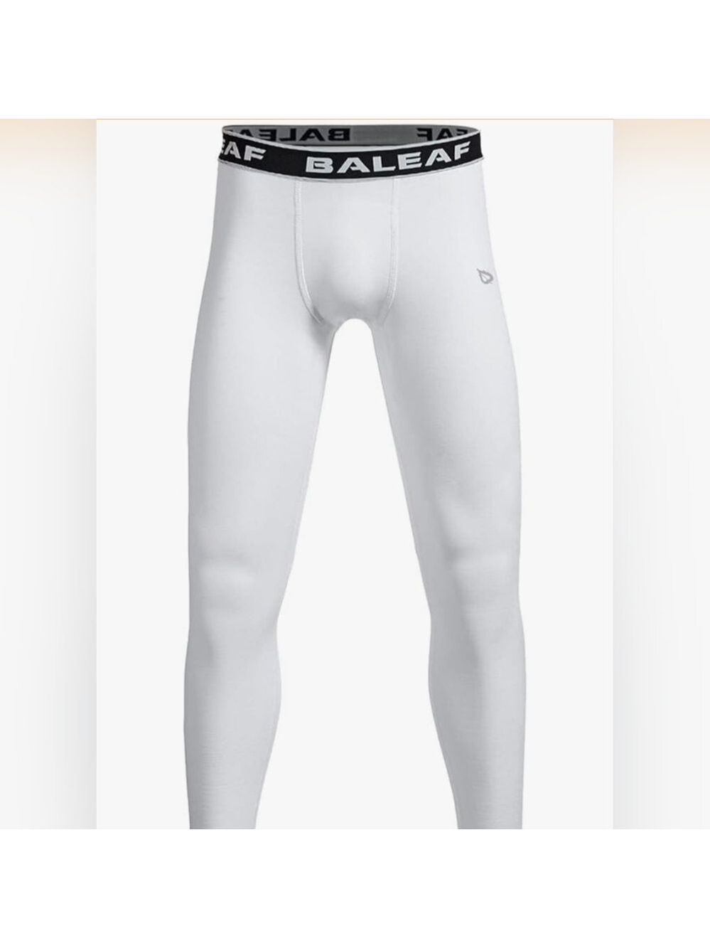 Baleaf Boy's White Compression Leggings Size Medium - Picture 3 of 4